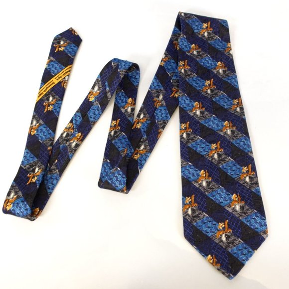 ERMENEGILDO ZEGNA Luxury Navy Multi Repp Stripe Oxford Tie Necktie Silk WIDE - Picture 10 of 11